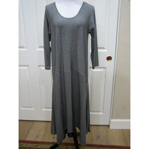 NOBLU BLACK/WHITE SMALL STRIPE SMOOTH KNIT DRESS SIZE S/M NEW WITH TAGS